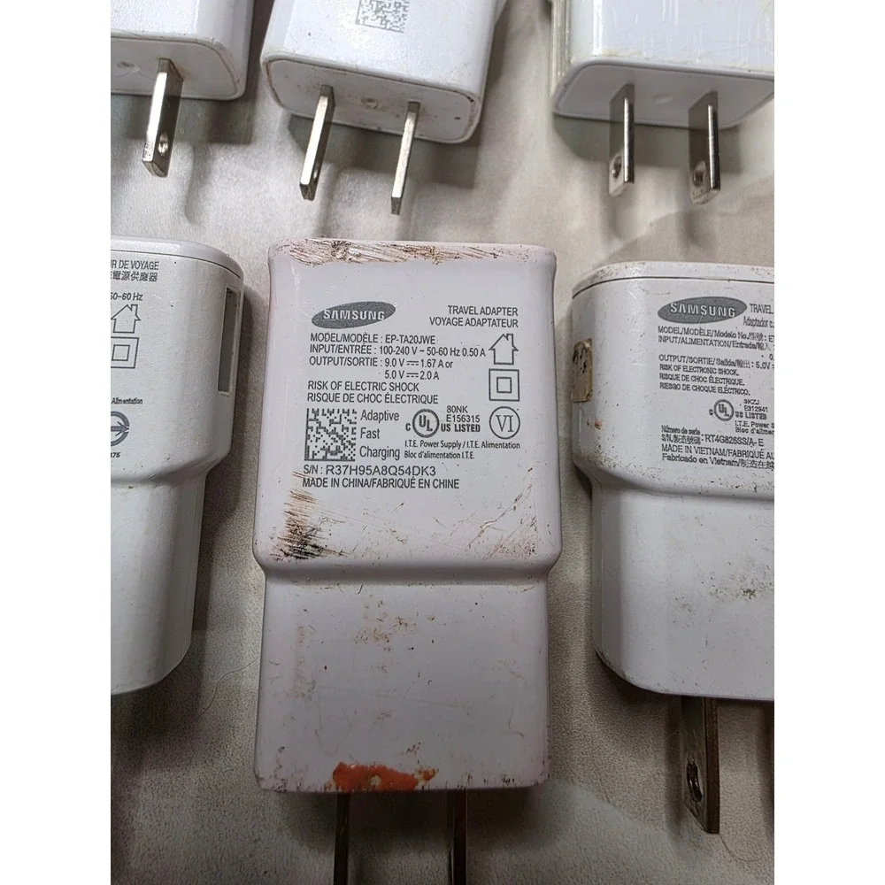 Samsung Wall Charger Lot‎ 8 Adapter Blocks EP-TA20JWE EP-TA50JWE 3 USB Cables Z4